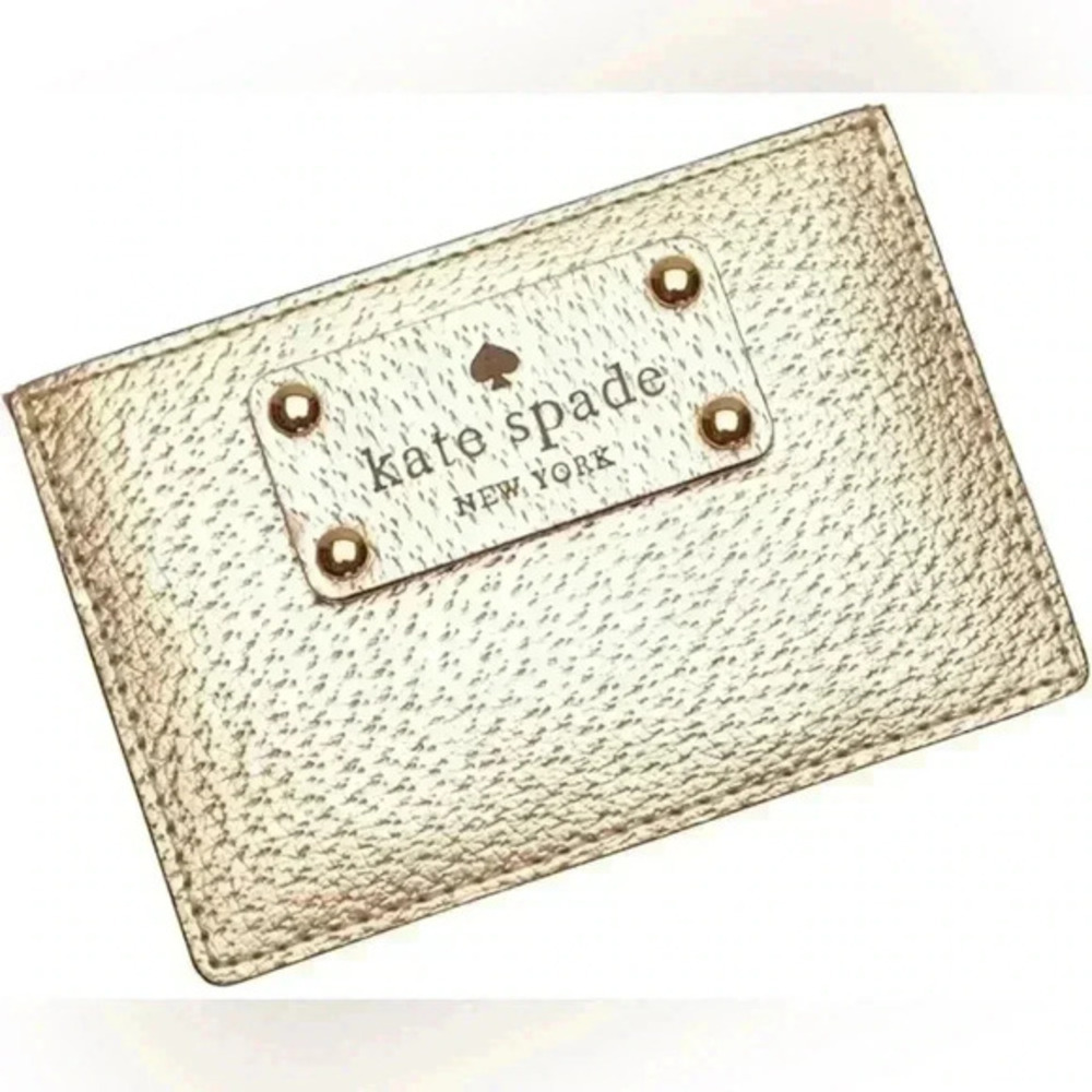 Kate‎ Spade Rose Gold Metallic Card Holder Wallet